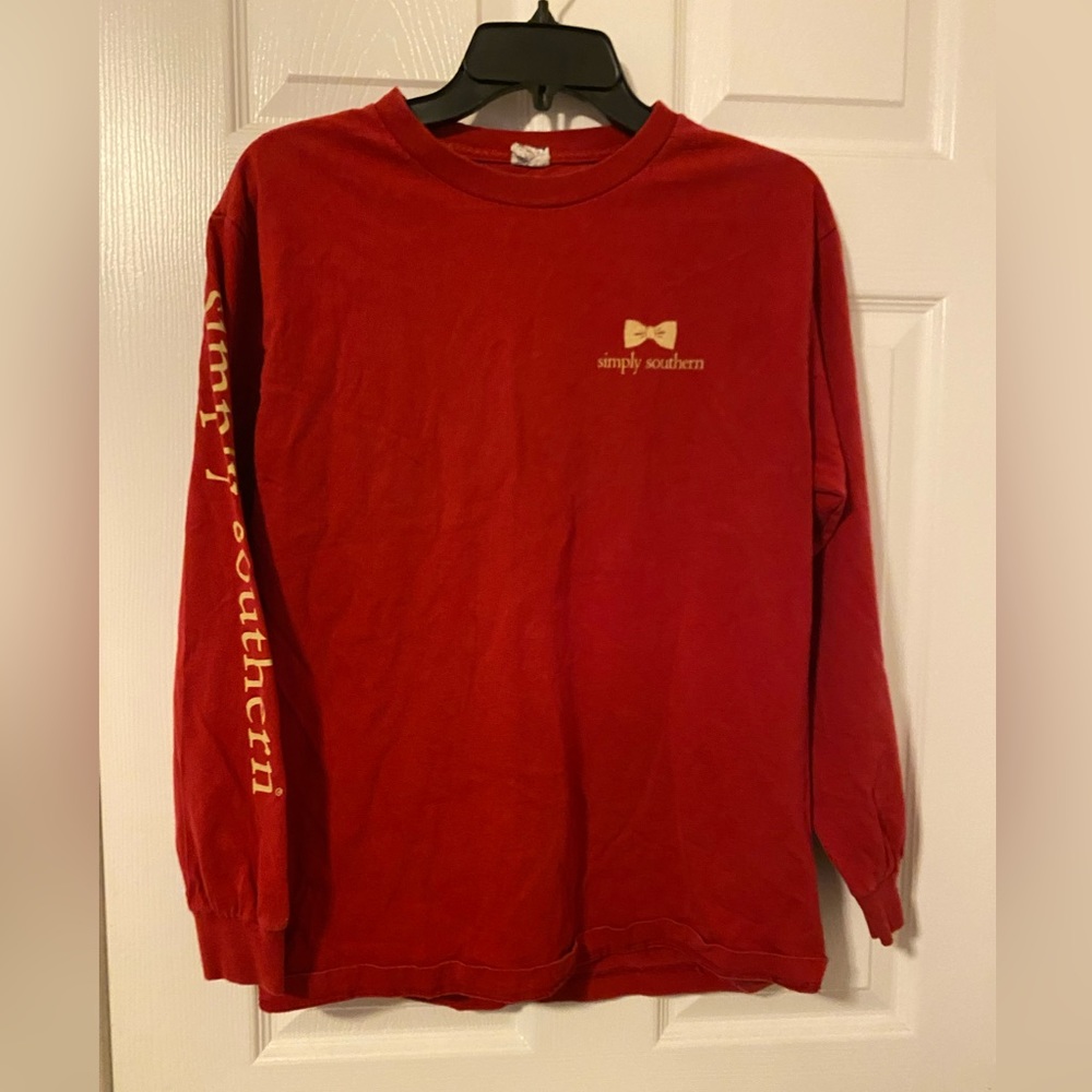 Maroon Simply Southern Football Collection Longsleeve